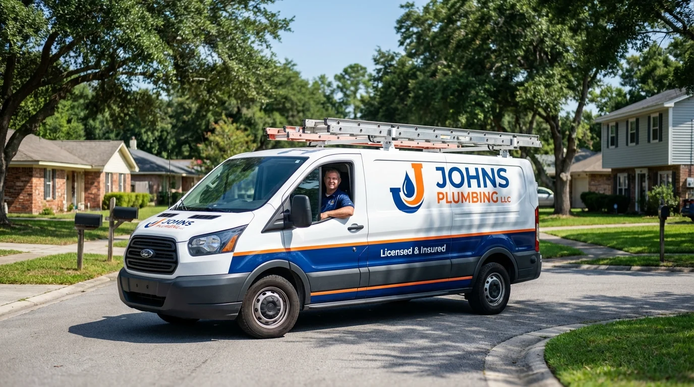 Johns Plumbing LLC service van in Eastchester, NY