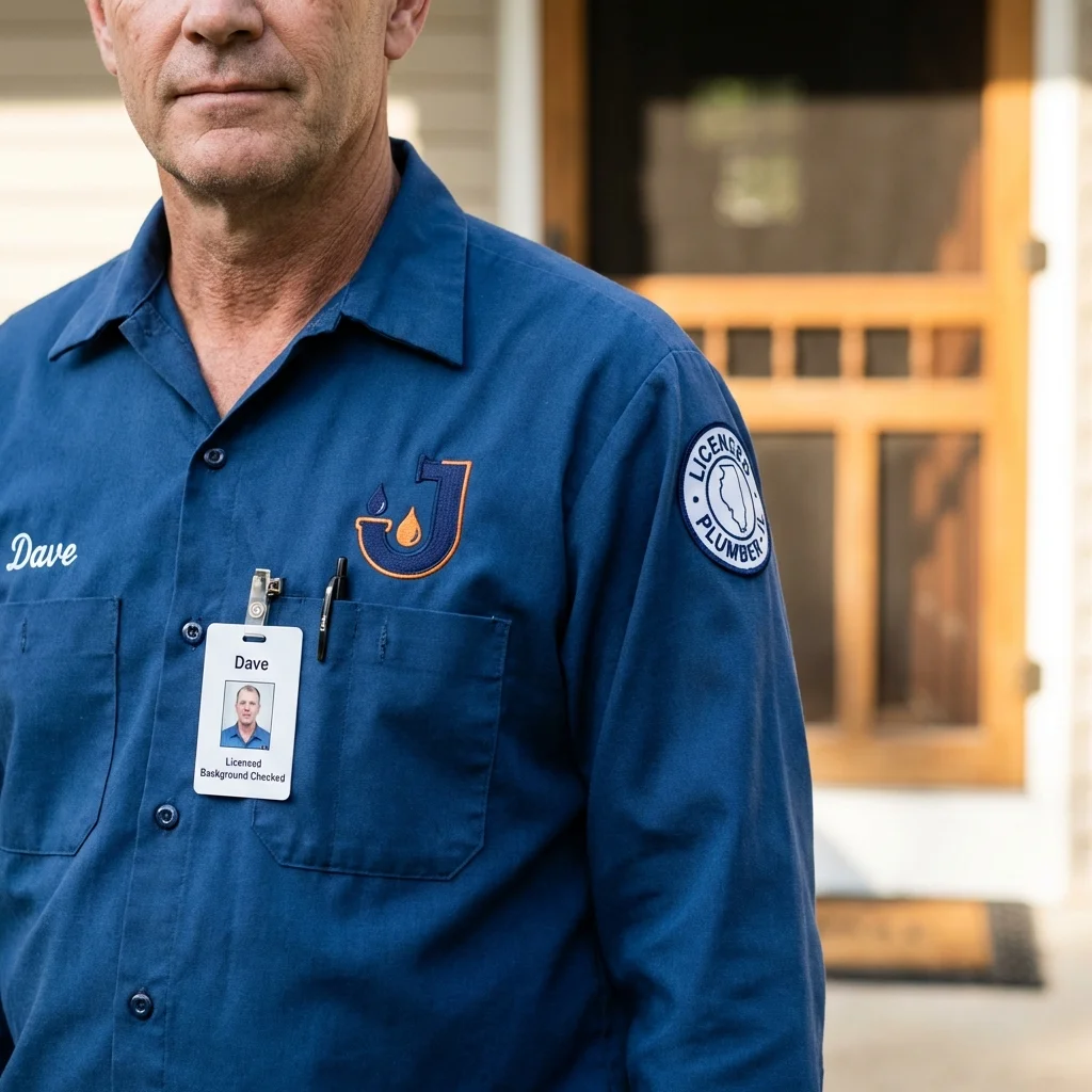 Licensed plumber showing ID badge in Eastchester, NY